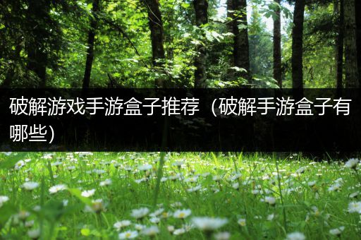 破解游戏手游盒子推荐（破解手游盒子有哪些）