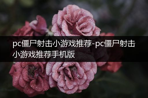 pc僵尸射击小游戏推荐-pc僵尸射击小游戏推荐手机版
