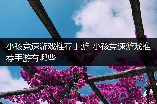 小孩竞速游戏推荐手游_小孩竞速游戏推荐手游有哪些