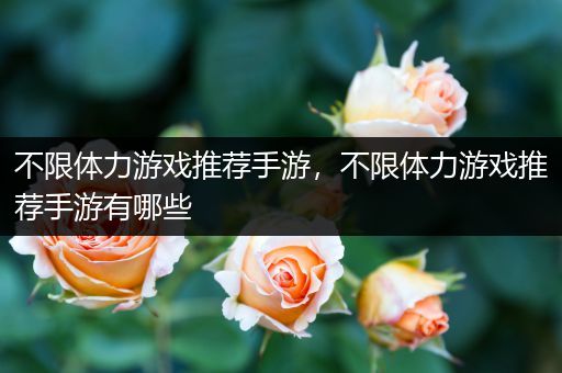 不限体力游戏推荐手游，不限体力游戏推荐手游有哪些