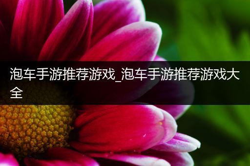 泡车手游推荐游戏_泡车手游推荐游戏大全