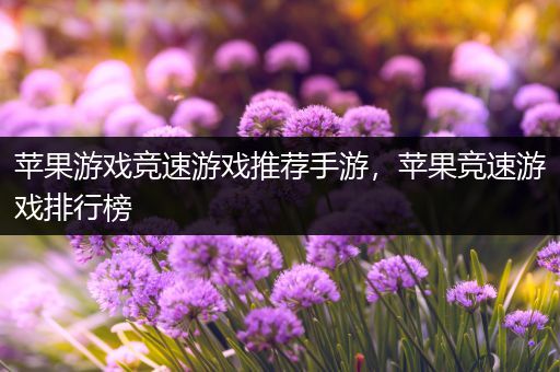苹果游戏竞速游戏推荐手游，苹果竞速游戏排行榜