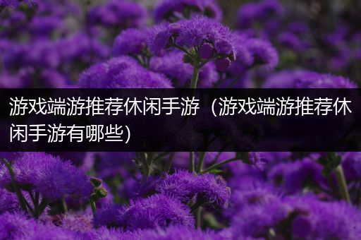 游戏端游推荐休闲手游（游戏端游推荐休闲手游有哪些）