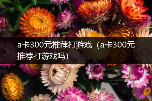 a卡300元推荐打游戏（a卡300元推荐打游戏吗）