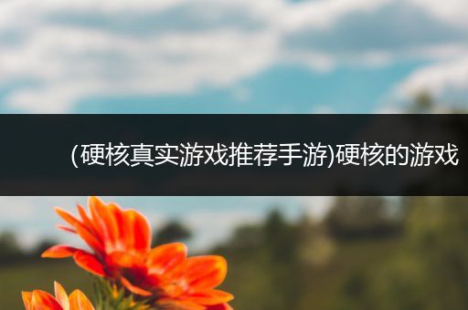 （硬核真实游戏推荐手游)硬核的游戏