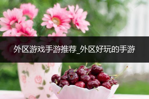 外区游戏手游推荐_外区好玩的手游