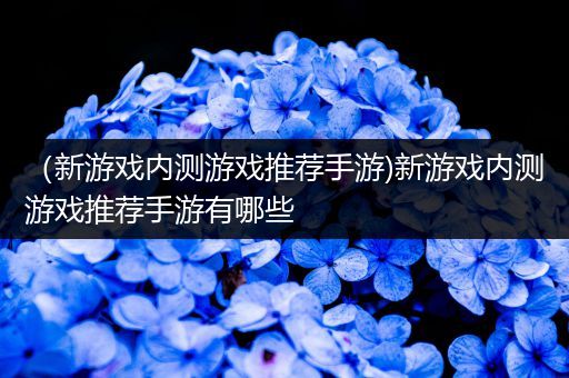 （新游戏内测游戏推荐手游)新游戏内测游戏推荐手游有哪些