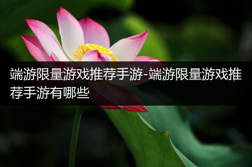 端游限量游戏推荐手游-端游限量游戏推荐手游有哪些
