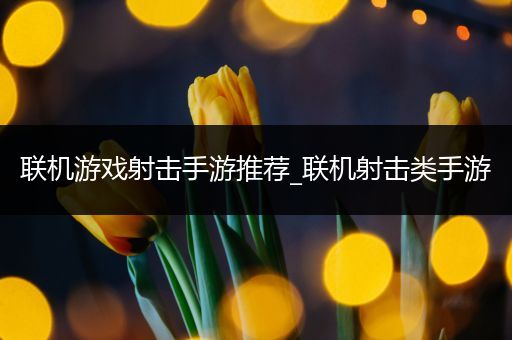 联机游戏射击手游推荐_联机射击类手游