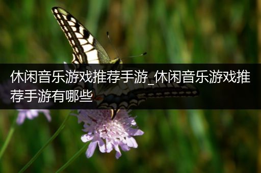 休闲音乐游戏推荐手游_休闲音乐游戏推荐手游有哪些