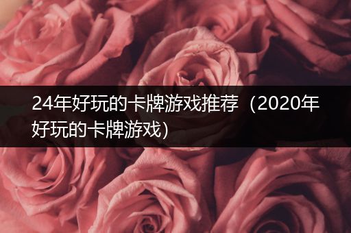 24年好玩的卡牌游戏推荐（2020年好玩的卡牌游戏）