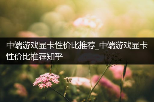 中端游戏显卡性价比推荐_中端游戏显卡性价比推荐知乎
