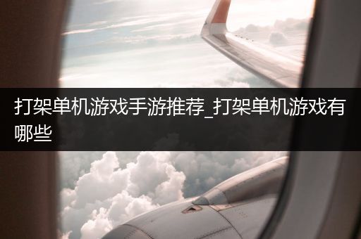 打架单机游戏手游推荐_打架单机游戏有哪些