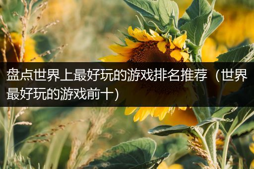 盘点世界上最好玩的游戏排名推荐（世界最好玩的游戏前十）