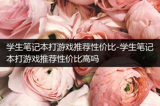 学生笔记本打游戏推荐性价比-学生笔记本打游戏推荐性价比高吗
