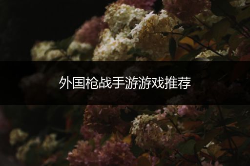 外国枪战手游游戏推荐