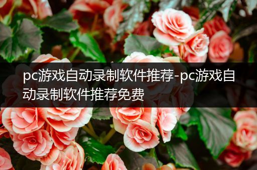 pc游戏自动录制软件推荐-pc游戏自动录制软件推荐免费