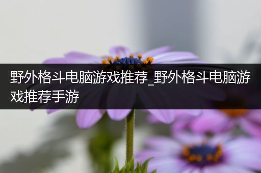 野外格斗电脑游戏推荐_野外格斗电脑游戏推荐手游