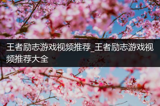 王者励志游戏视频推荐_王者励志游戏视频推荐大全
