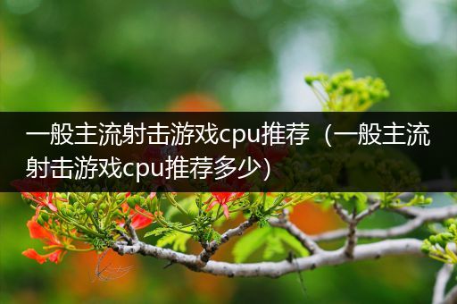 一般主流射击游戏cpu推荐（一般主流射击游戏cpu推荐多少）