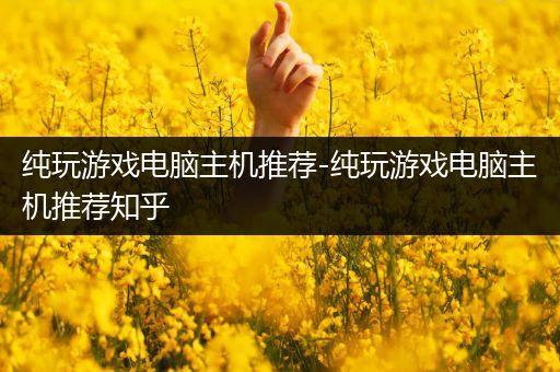 纯玩游戏电脑主机推荐-纯玩游戏电脑主机推荐知乎