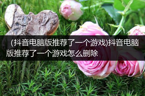 （抖音电脑版推荐了一个游戏)抖音电脑版推荐了一个游戏怎么删除