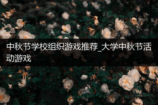 中秋节学校组织游戏推荐_大学中秋节活动游戏