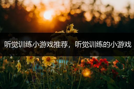 听觉训练小游戏推荐，听觉训练的小游戏