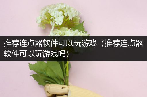 推荐连点器软件可以玩游戏（推荐连点器软件可以玩游戏吗）