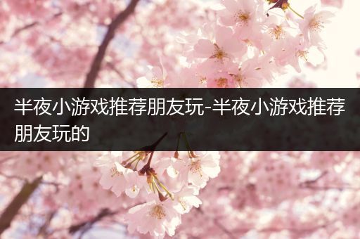 半夜小游戏推荐朋友玩-半夜小游戏推荐朋友玩的