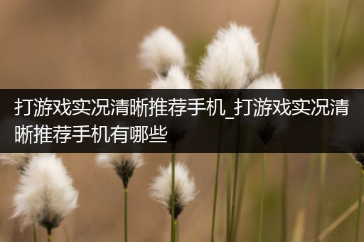 打游戏实况清晰推荐手机_打游戏实况清晰推荐手机有哪些