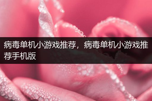 病毒单机小游戏推荐，病毒单机小游戏推荐手机版
