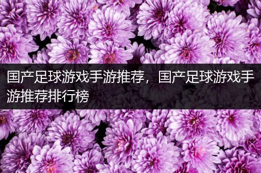 国产足球游戏手游推荐，国产足球游戏手游推荐排行榜