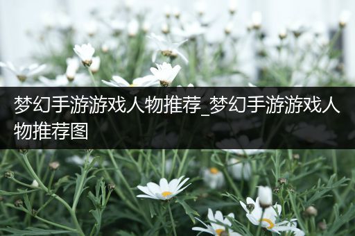 梦幻手游游戏人物推荐_梦幻手游游戏人物推荐图