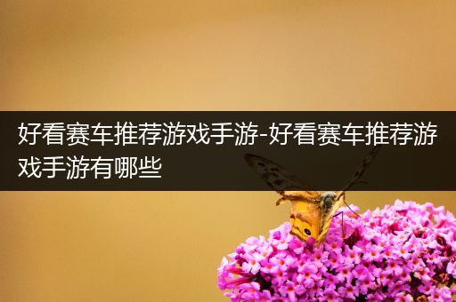 好看赛车推荐游戏手游-好看赛车推荐游戏手游有哪些