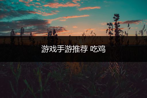 游戏手游推荐 吃鸡