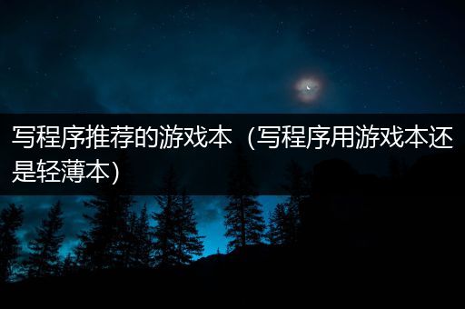 写程序推荐的游戏本（写程序用游戏本还是轻薄本）