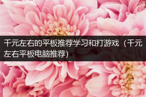 千元左右的平板推荐学习和打游戏（千元左右平板电脑推荐）