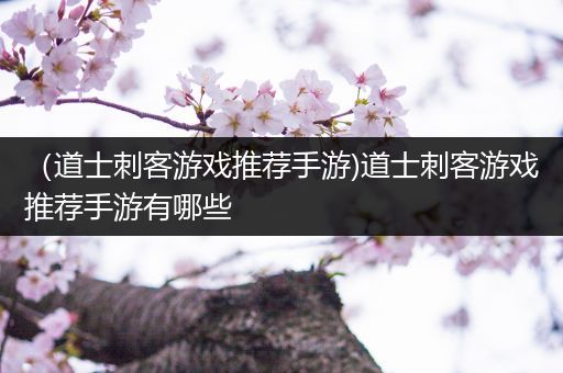 （道士刺客游戏推荐手游)道士刺客游戏推荐手游有哪些