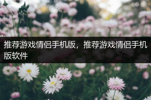 推荐游戏情侣手机版，推荐游戏情侣手机版软件