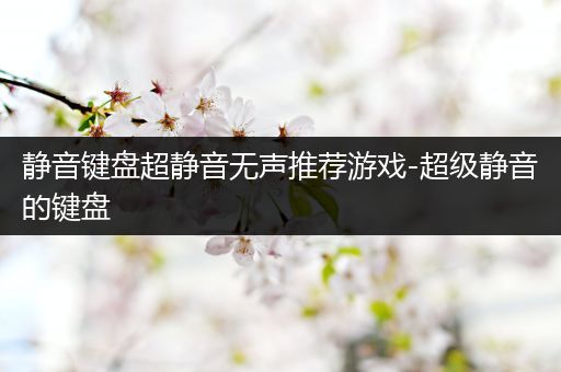 静音键盘超静音无声推荐游戏-超级静音的键盘