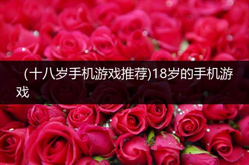 （十八岁手机游戏推荐)18岁的手机游戏