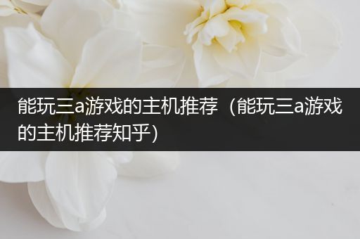 能玩三a游戏的主机推荐（能玩三a游戏的主机推荐知乎）