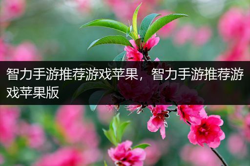 智力手游推荐游戏苹果，智力手游推荐游戏苹果版