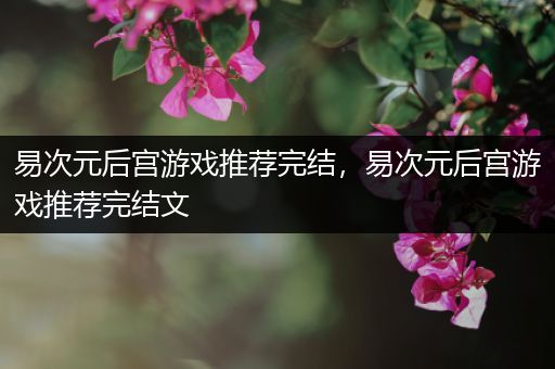 易次元后宫游戏推荐完结，易次元后宫游戏推荐完结文