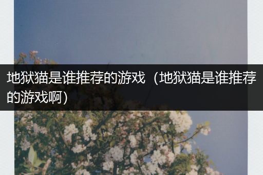 地狱猫是谁推荐的游戏（地狱猫是谁推荐的游戏啊）
