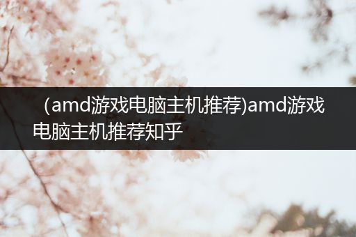 （amd游戏电脑主机推荐)amd游戏电脑主机推荐知乎