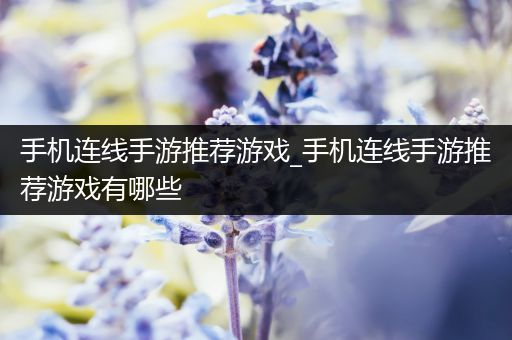 手机连线手游推荐游戏_手机连线手游推荐游戏有哪些