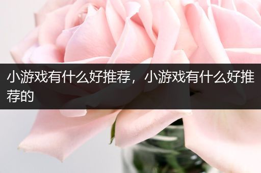 小游戏有什么好推荐，小游戏有什么好推荐的