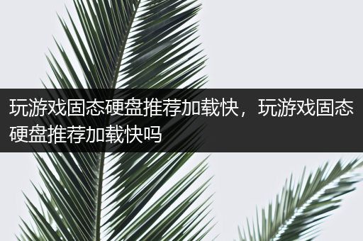 玩游戏固态硬盘推荐加载快，玩游戏固态硬盘推荐加载快吗